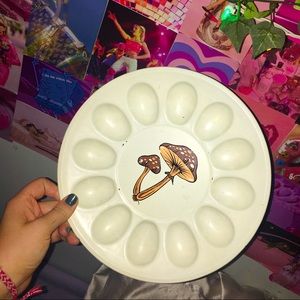 1970’s deviled egg tray / crystal tray / rolling tray